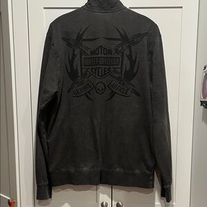 Harley-Davidson Charcoal zip-up Sweatshirt